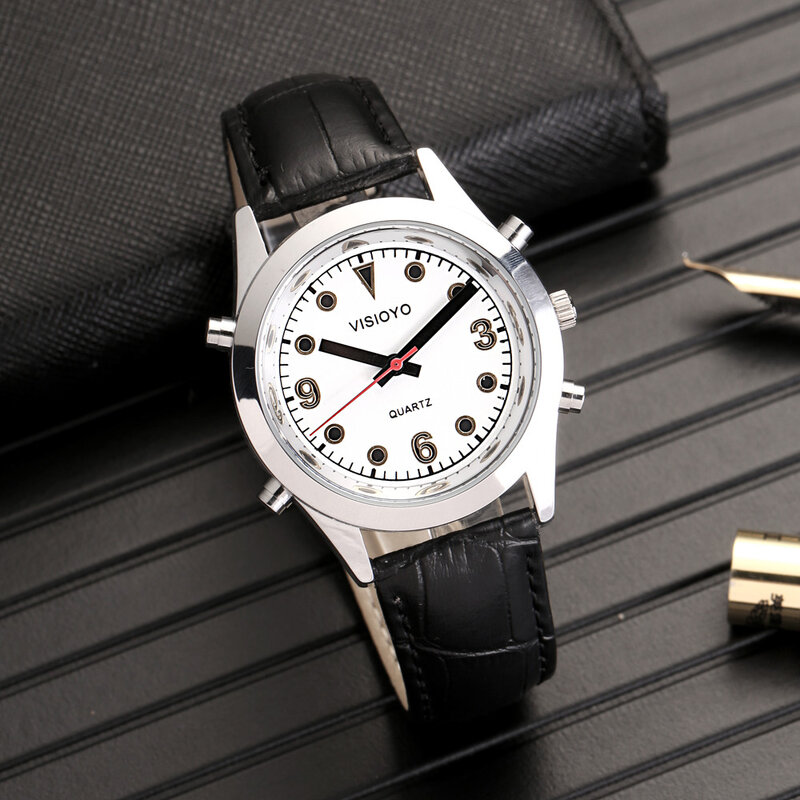 알람 포함 아랍어 말하기 시계, 흰색 다이얼 TASW-22ARAB
