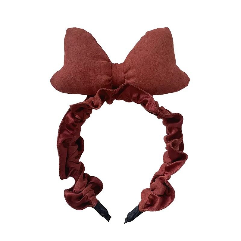 New children's bow-knot wide-brimmed headband girls go out to press hair headband net red princess hair accessories