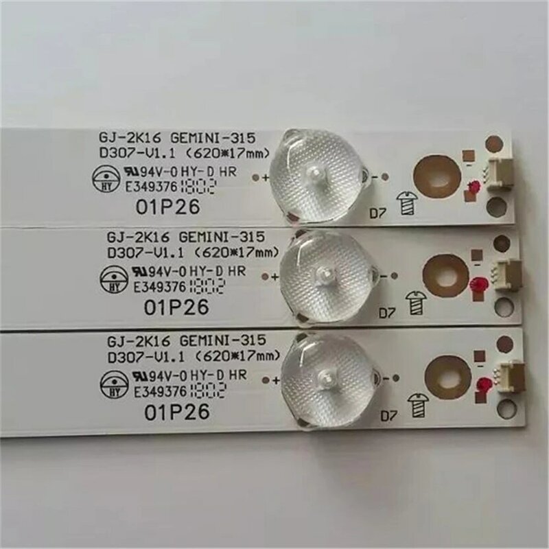 7 lâmpada 620mm led tiras de luz de fundo para lg 32lj500u-zb barras kit tv faixas linha led lente hd GJ-2K16 D2P5-315 D307-V2.2 lb32080 v0_00