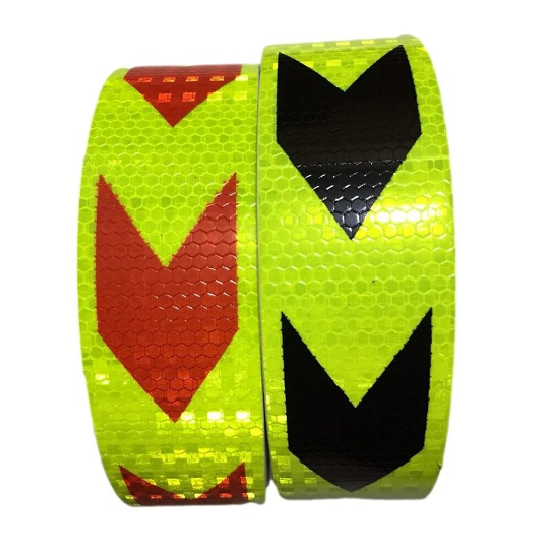Самоклеящаяся светоотражающая лента со стрелками, 5 см * 28 см, флуоресцентная желтая предупредительная наклейка