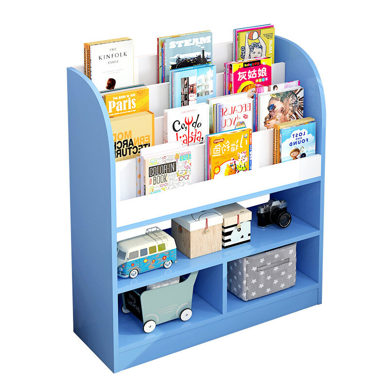 Children's bookshelf picture book rack storage small household baby living room floor low bookcase детская книжная полка