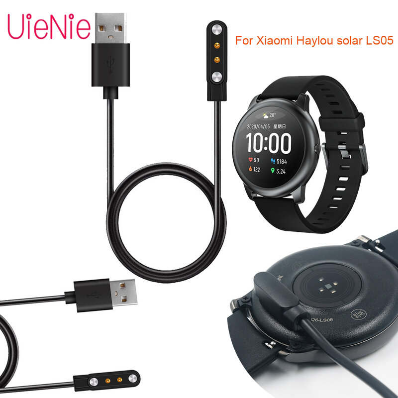 Cable de carga rápida USB para Xiaomi mi Haylou solar LS05, juego de cables de carga portátil para Xiaomi Mi Haylou solarLS05, cargador de reloj