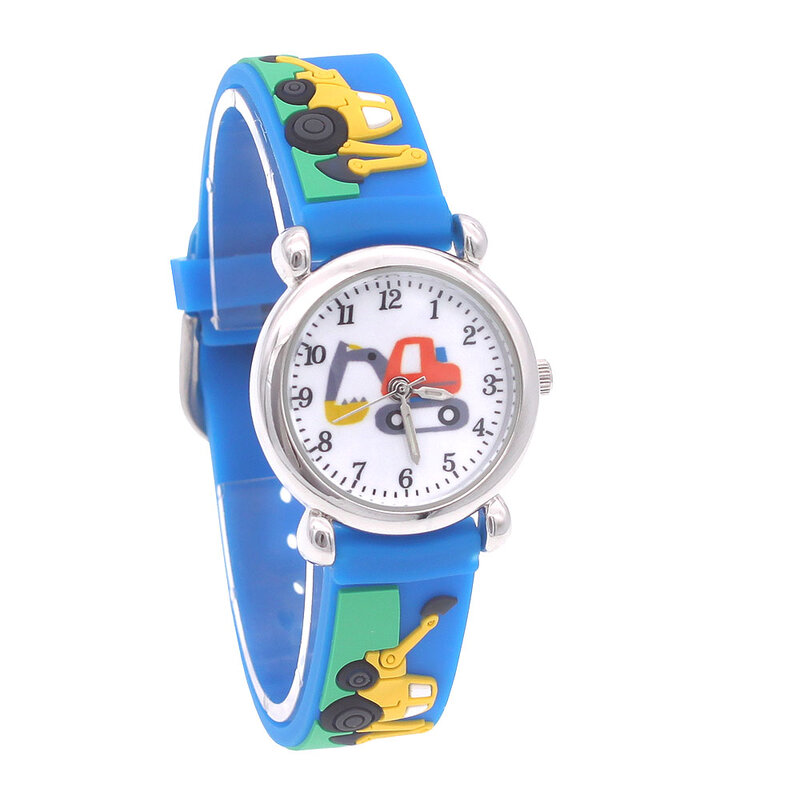 Cartoon Watches Toys Children's Electronic Casual Watch Leather Strap Boys Girl Quartz Watch Kids Gift Boy Gifts