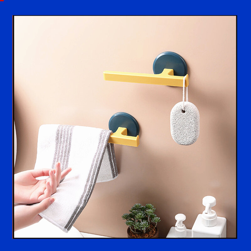 Nordic Modern Self-adhesive Towel Holder Rack Wall Mounted Towel Hanger Bathroom Shelf Roll Holder Hanging Hook Home Organizer