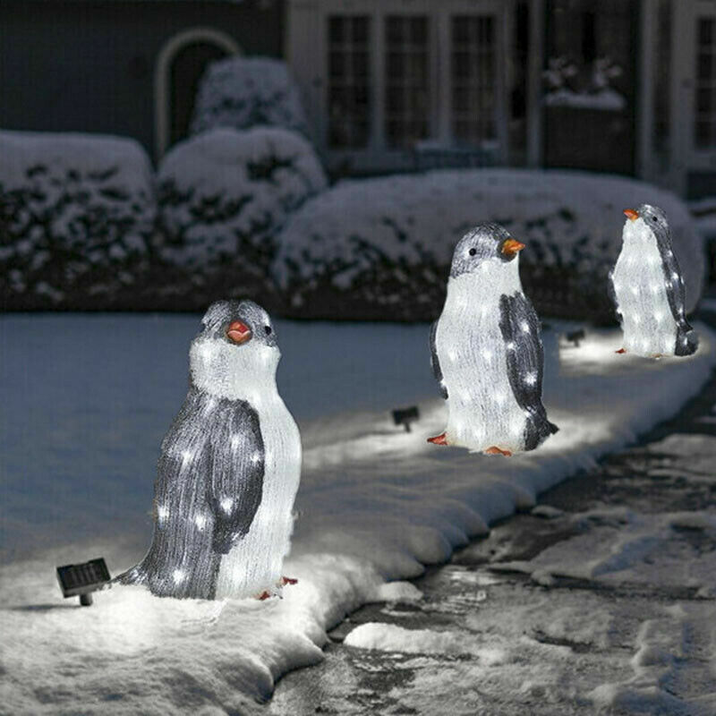 2022 Christmas Garden Decoration Light Penguin acrilico 50 LED Lamp paletto decorazioni natalizie 2023 capodanno Party Yard Decoration New