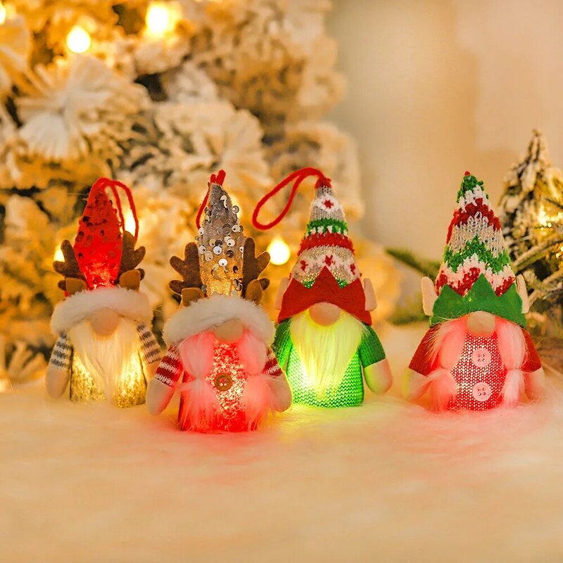 Weihnachten Hängen Anhänger Santa Claus Puppen Weihnachten Baum Dekorationen für Home Natal Weihnachten Ornamente Handwerk 2022 Neue Jahr