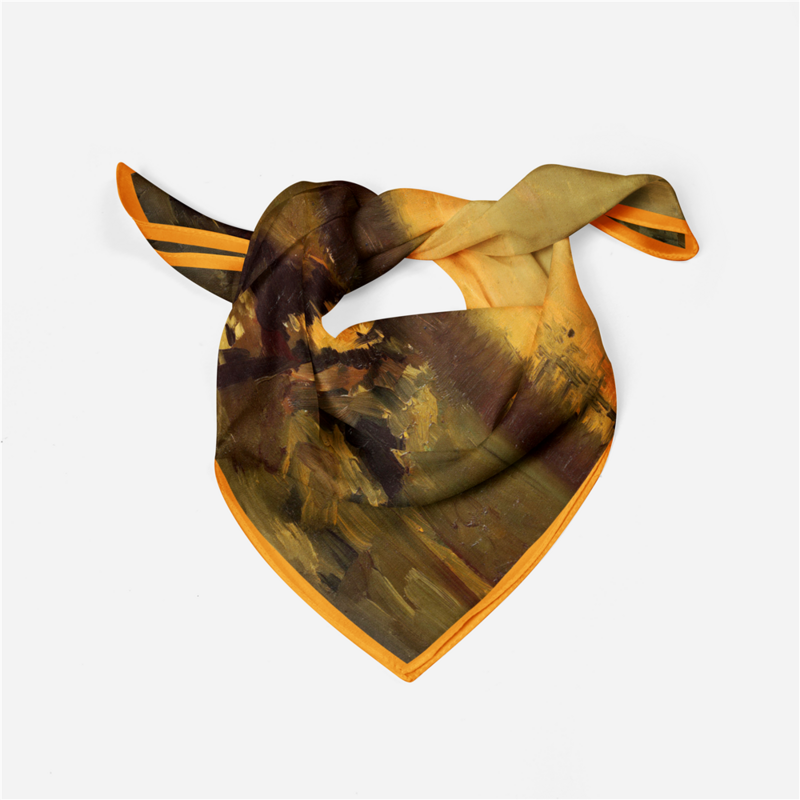 ツイルシルクスカーフ女性用,正方形,バンダナ,小さなヒジャーブ,ネッカチーフ53cm