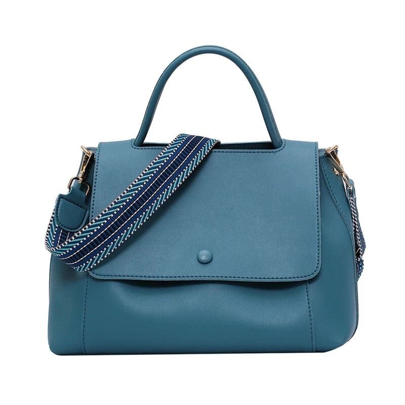Torebki damskie o dużej pojemności 2020 nowe proste torby damskie torebki na ramię PU Lady Retro eleganckie torebki w kontrastowym kolorze