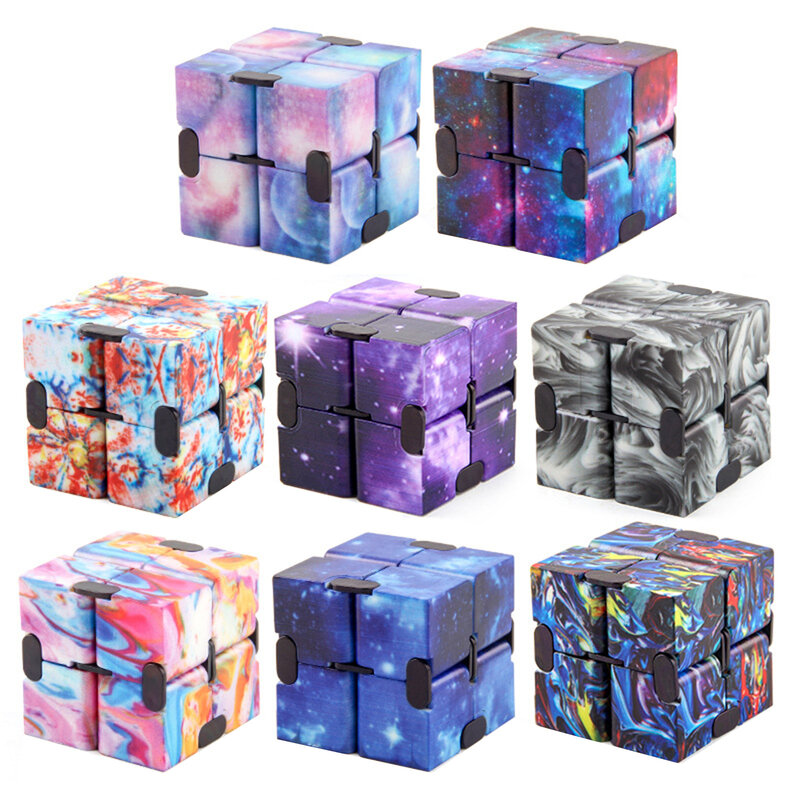 Fidgets Toy Autism Anti Stress Relief Creative Infinite Cube Magic Cube Office Flip Cubic Puzzle Stop Stress Reliever Autism Toy