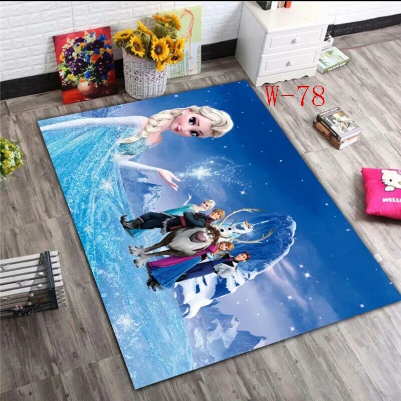Disney Frozen Elsa Anna Rug Princess Cute Children Room Carpet door mat Girl Bedroom Living Room Blanket Kids Baby Crawling Mat