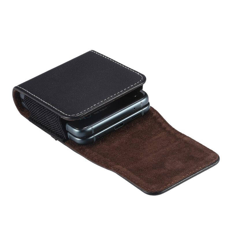 PU Leather Flip Case com cinto de clipe, tampa dobrável, Samsung Galaxy Z Flip, 3, 4, Flip4, Flip5, 5G, Moda
