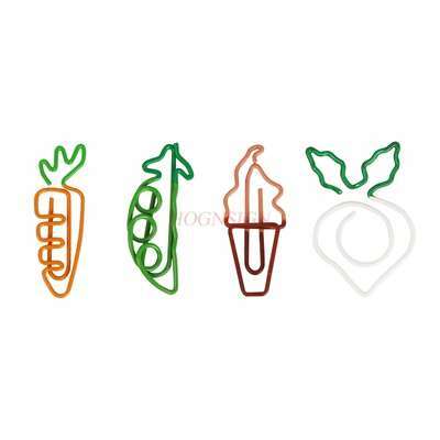 Trombone bicolore carotte, 10 pièces, trombone dessin animé