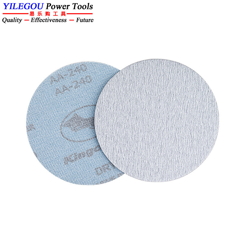 20 Pieces 6" White Sanding Paper, 150mm Round Flocking Sandpaper, 6 Inches Dry Abrasive Paper With Grit 60, 80, 120, 400, 1000