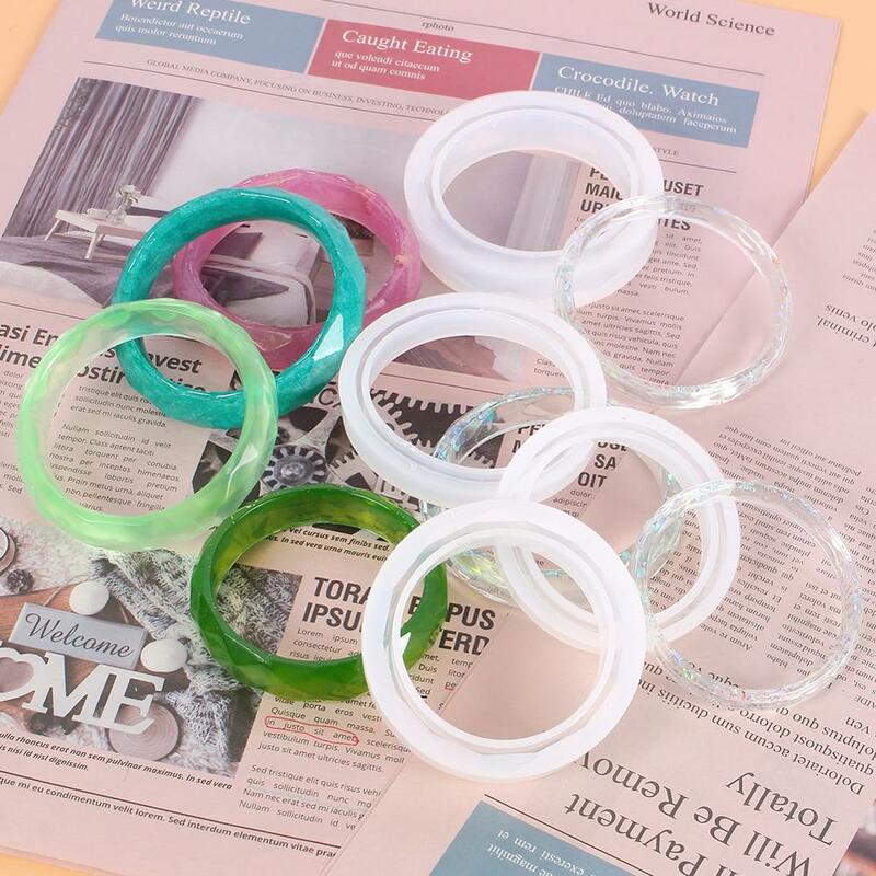 1pc Crystal Mirror Silicone Mold Bracelet Pendant uv Resin Mould DIY Jewelry Casting molds Resin art