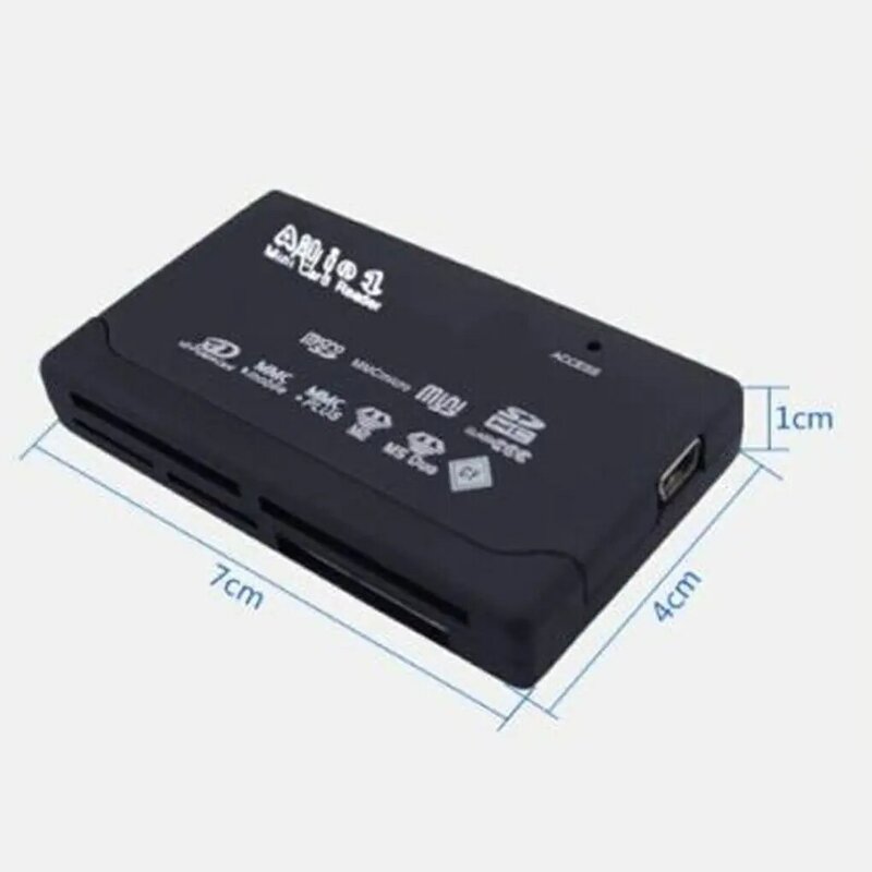 قارئ ذاكرة الكل في واحد USB 2.0 خارجي صغير SD SDHC M2 MMC XD CF