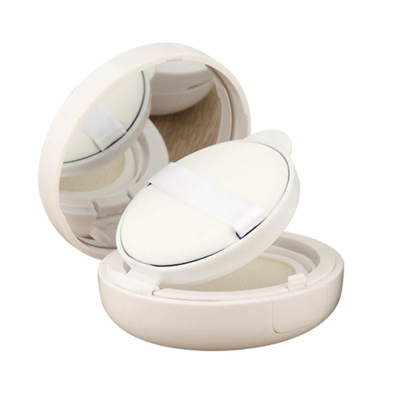Almofada de ar vazia portátil para maquiagem, recipiente de maquiagem cosmética com esponja em pó, espelho para base em creme bb, 15g/0.5oz
