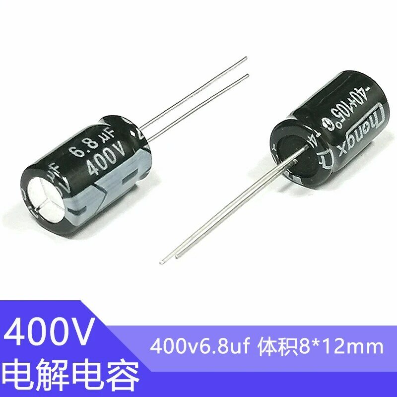 Алюминиевый электролитический конденсатор 400V6.8UF 8x1 2, 10x13 мм 400 В 6,8 мкФ, высокая частота, низкий ESR 8,2 В МФ в Мф В постоянного тока мкФ