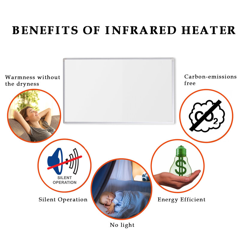 Eco Art-Paneles de calefacción por infrarrojos eléctricos, calentador doméstico de alta calidad, 450w, 1 pieza