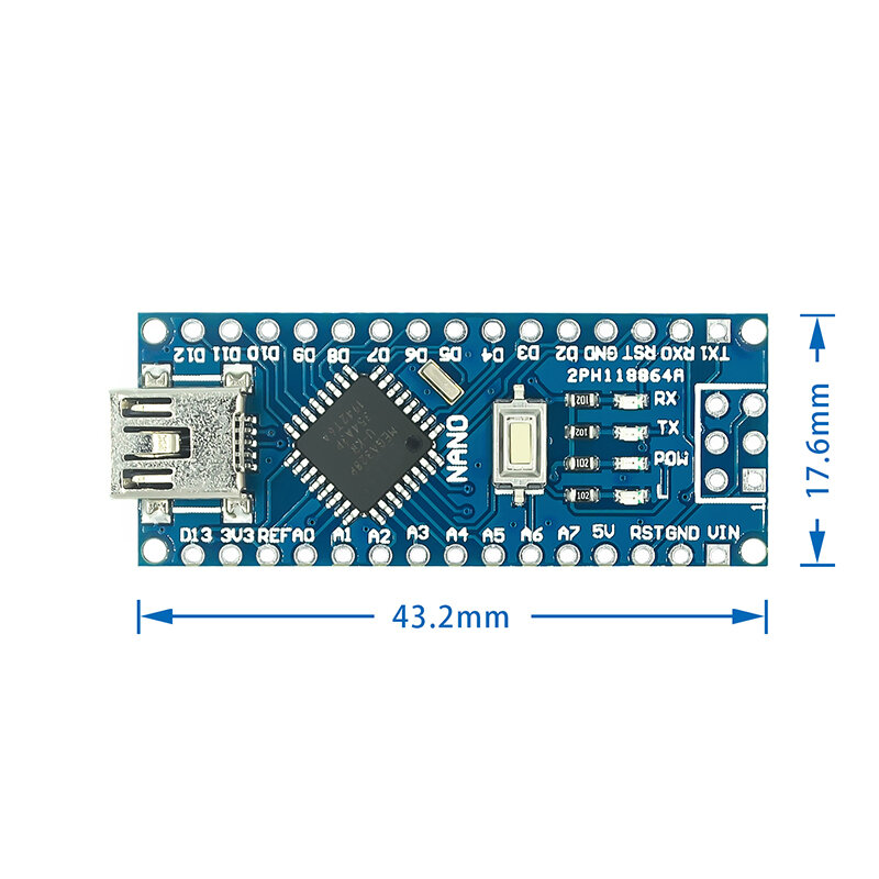 Atmega328 mini usb nano v3.0 atmega328p ch340g 5v 16m micro-controlador placa para arduino 328p nano 3.0 ch340
