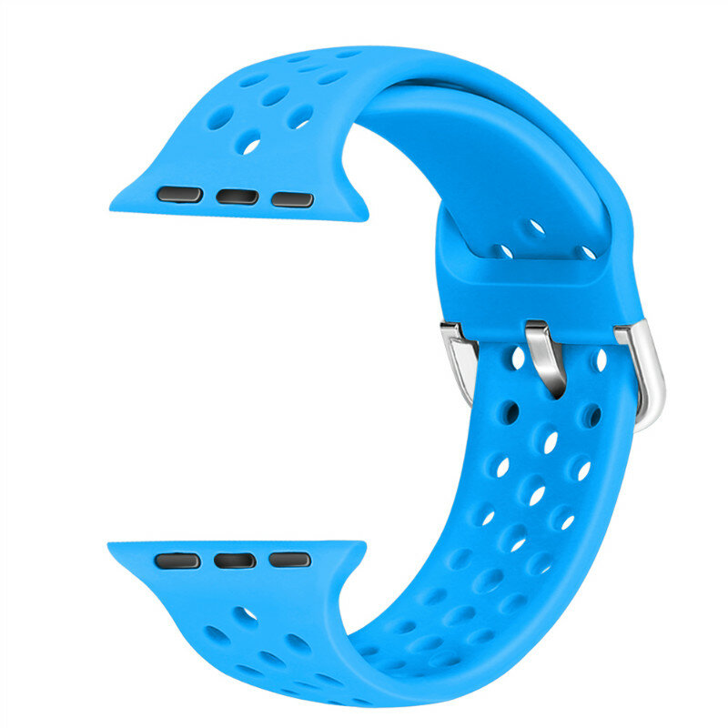 Esporte silicone para apple watch band 4 44mm 40mm (iwatch 5) apple pulseira de relógio 3 2 1 42mm 38mm moda pulseira acessórios