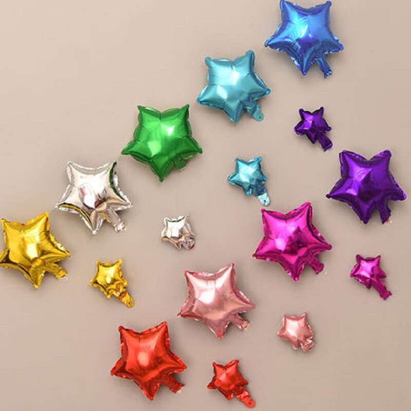 Фольгированные воздушные шары со звездами, сердечками, 10/20 шт./лот, 5/10 дюймов, украшение для свадебной вечеринки, дня рождения, воздушные надувные шары, детский подарок, игрушка