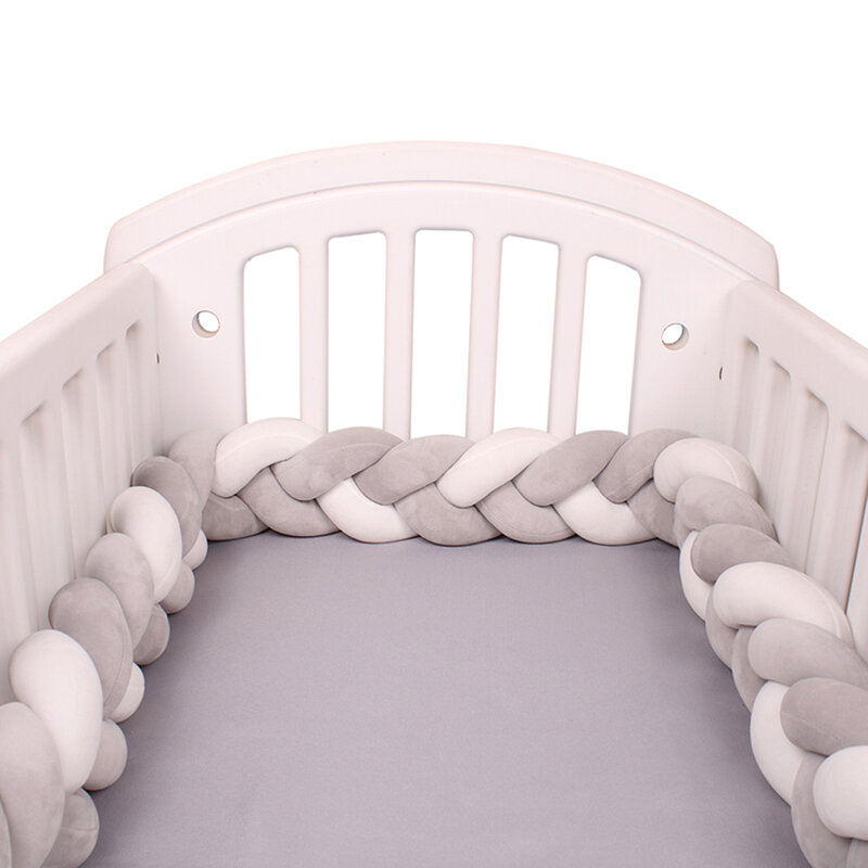 Baby Bed Bumper Zuigeling Wieg Kussen Kussen Braid Knoop Bumper Crib Bumper Protector Room Decor Tresse Tour De Lit Bebe 3M