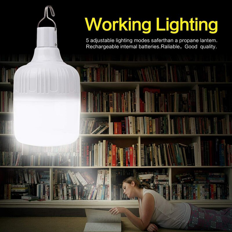 Linterna de Camping con bombilla LED regulable, luz colgante recargable por USB, portátil, de emergencia, para exteriores, novedad
