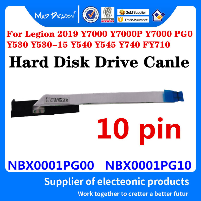 HDD 케이블, 하드 드라이브 디스크 SATA 커넥터, Lenovo Legion 2019 Y7000 Y7000P Y530 Y530-15 Y540 Y545 Y740 FY710 NBX0001PG00