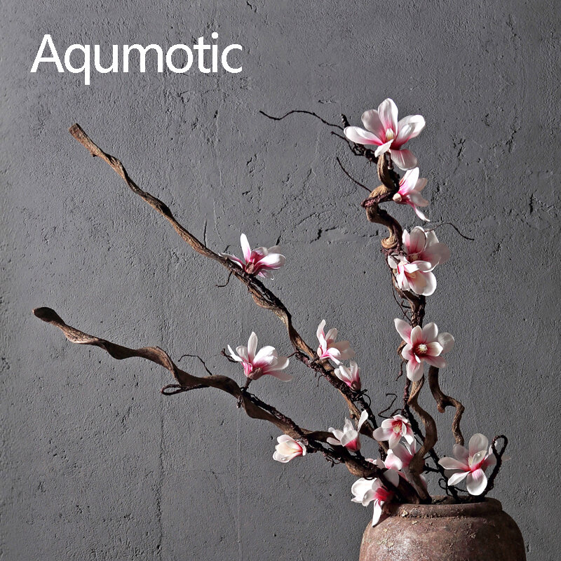Aqumotic-Branches sèches de vigne de dragon du Vietnam, accessoires en rotin naturel, artisanat de fleurs, décoration d'art WUNICEF, tenue de maison, 1PC, 45cm