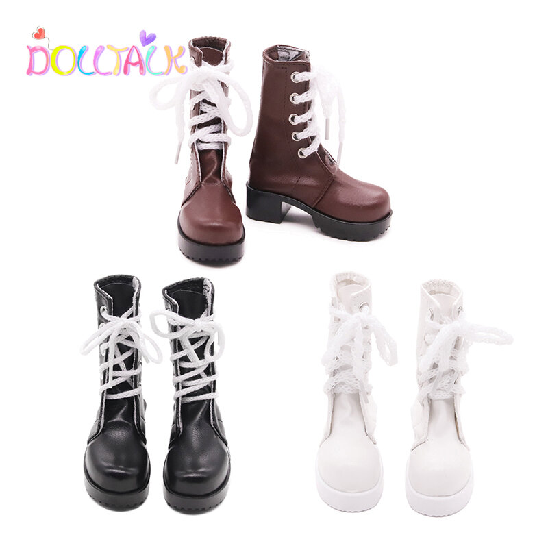 Bottes de poupée personnalisées rétro marron 60 cm, chaussures de poupée pour notre génération, accessoires faits à la main à talons hauts