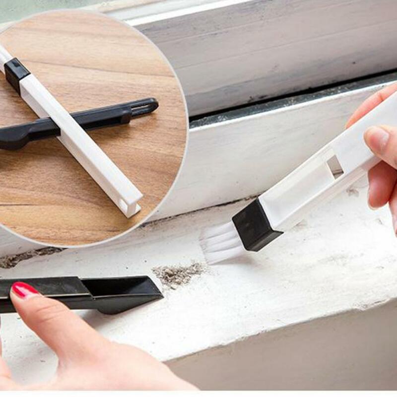 1 multifunktionale Reinigung Pinsel Für Home Küche Fenster Nut Tastatur Cranny Staub Schaufel Fenster Track Reinigung Werkzeug