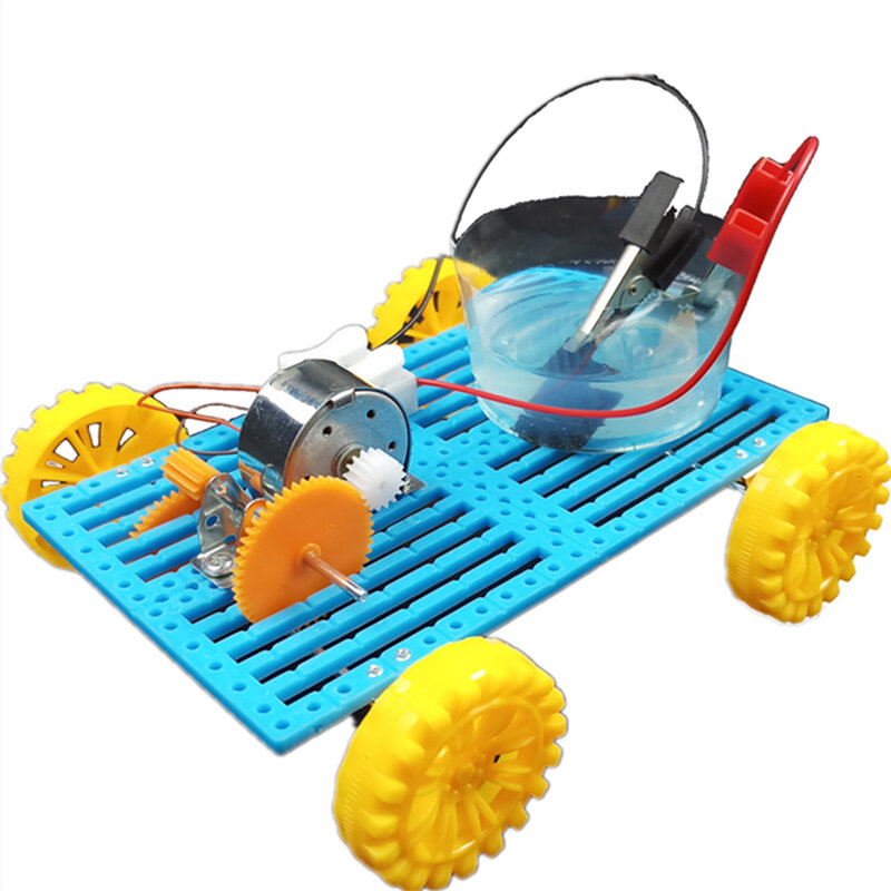 Feichao słona woda zabawkowy samochód elektryczny prezent Mini eksperyment fizyczny DIY montaż nauczanie edukacyjne Handmade pomoce nauczycielskie