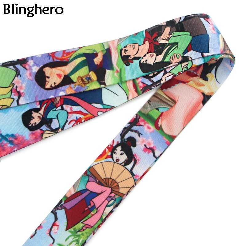 Blinghero Anime noir majordome longes Cool clés carte d'identité support pour téléphone porte-clés USB badge cou sangle accrocher corde longes BH0150