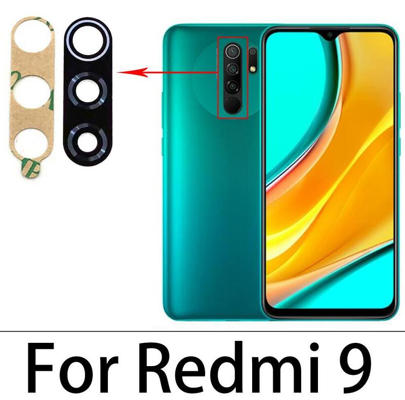 Lensa kaca kamera belakang, baru untuk Xiaomi Redmi 9 9A 9C 9T 10 Redmi10 10A 10C 12C dengan perekat