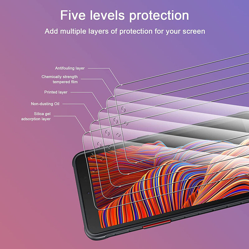 3 Buah Kaca Tempered untuk Samsung Galaxy Xcover 5 Pelindung Layar 9H 2.5D Ponsel Pada Film Kaca Pelindung untuk Galaxy XCover 5