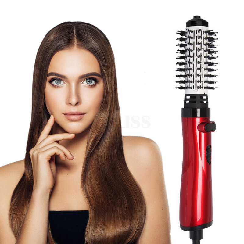 Cepillo secador de pelo eléctrico, peine de aire caliente, un paso, secador de pelo y cepillo voluminizador, secador de pelo, estilizador para alisar y rizar