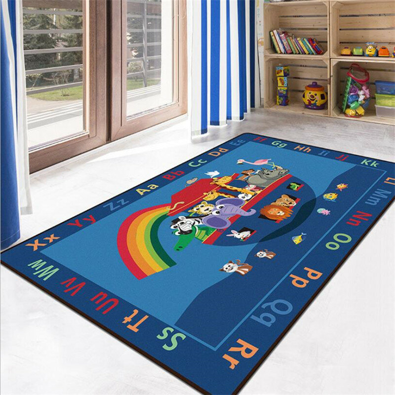 Crianças jogo de quebra-cabeça shaggy anti-skid tapetes de jogo 3d tapete antiderrapante sala de jantar macio criança quarto tapete 02