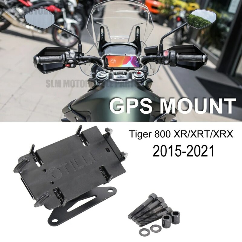 สำหรับ Tiger 800 XR/XRT/XRX 2015-2021รถจักรยานยนต์นำทาง GPS แผ่น Bracket ผู้ถือโทรศัพท์มือถือ USB