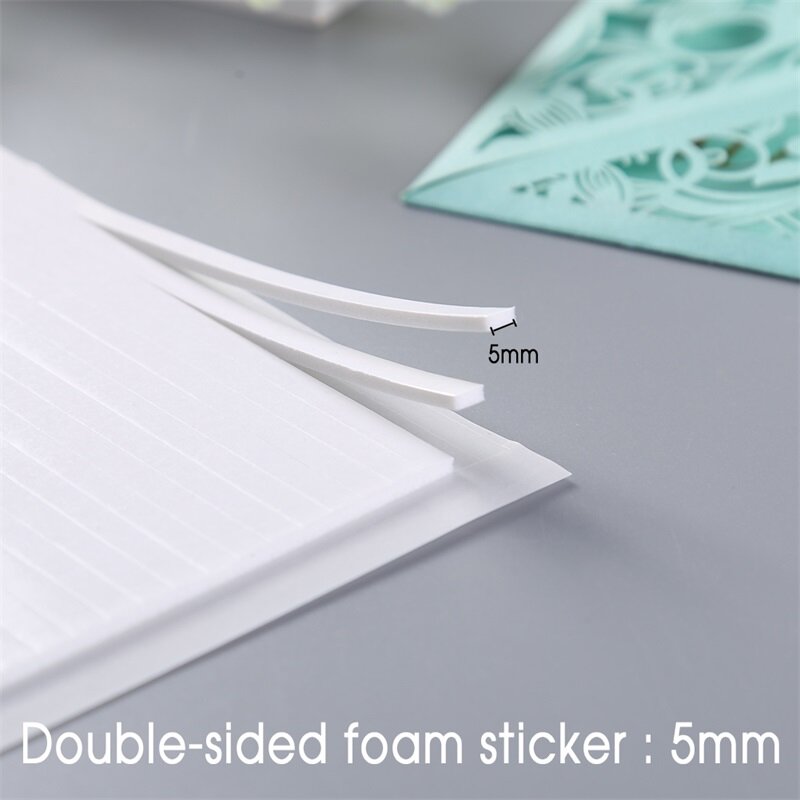 3mm/5mm largura dupla-face adesivo espuma listras para artesanato projetos hexágono para diy scrapbooking cartão fazendo em cardstock