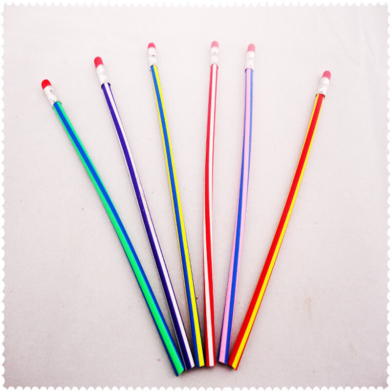 Crayons souples coréens à déformation par flexion, crayons Standard mignons de couleur bonbon pour étudiants, fournitures de bureau pour apprendre