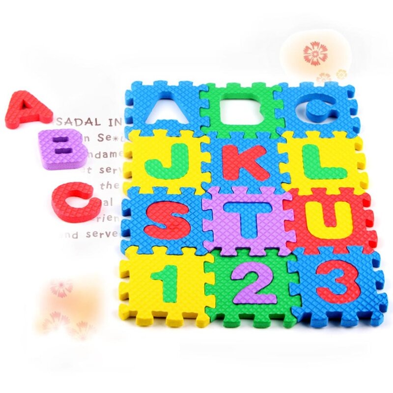 Tapis de sol épais, puzzle pour jouer à Abc, Alphabet, chiffres, carreaux, pour enfants, tout-petits, jouets éducatifs pour chambre à coucher