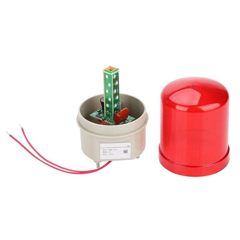 Luce di allarme sonora lampeggiante industriale calda, BEM-1101J luci di avvertimento rosse LED 220V luce rotante del sistema di allarme acusto-ottico emergono