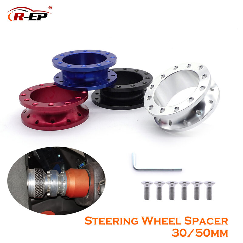 Universal Car Tuning Sport Steering Wheel Spacer Adapter 30mm 50mm CNC Aluminum Fits for Racing Car Hub Boss Kit