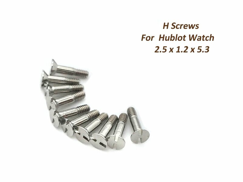 Vis fendues et vis H-vis assorties en acier inoxydable pour les réparations de montres et de montres Hublot 12 tailles Kit d'outils de réparation de montres