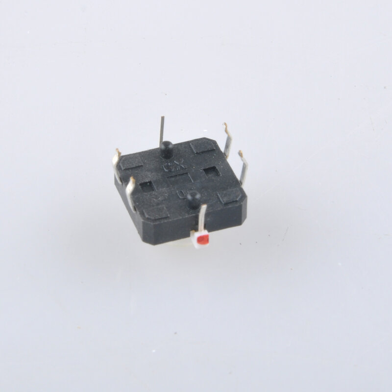 RCmall-Mini interruptor de botón táctil con LED blanco, 20 unidades, 12x12x7,3mm, 4 pines
