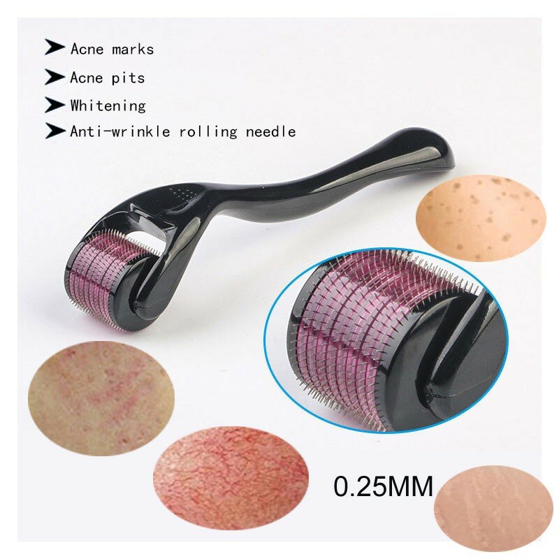 DRS 540 derma roller pure microneedling 0.2/0.25/0.3mm 바늘 길이 티타늄 dermoroll microniddle roller for face