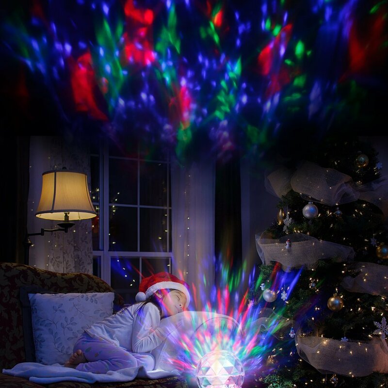 Projecteur Laser de noël, lampe à Projection de flamme LED, effet de scène, éclairage de noël, décoration