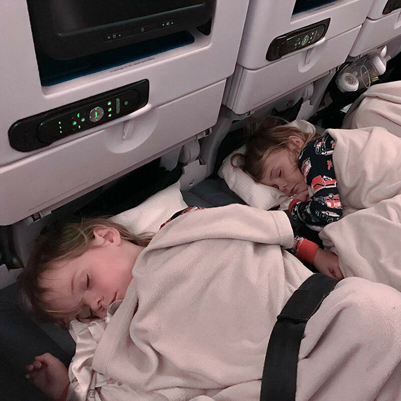 Cuscino poggiapiedi per dormire in volo per bambini in PVC cuscino per il riposo su aereo cuscino per autobus per auto cuscino gonfiabile per poggiapiedi da viaggio