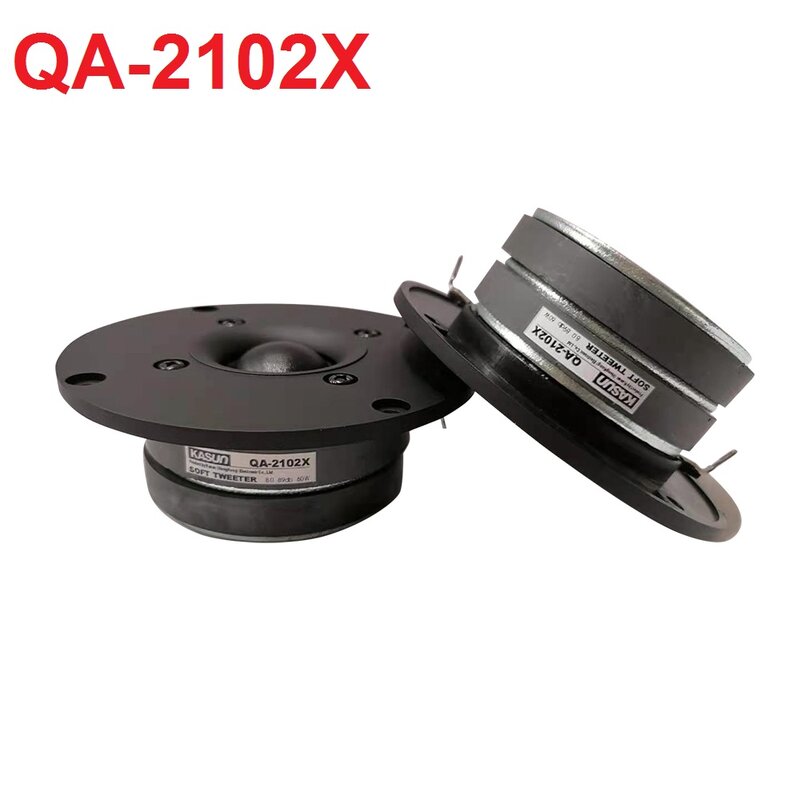 New 2 Pieces Original Kasun QA-2102X/QA-2101F/HL-139X 4'' Black Membrane Tweeter Speaker Unit Dual Magnets 6/8ohm 60W