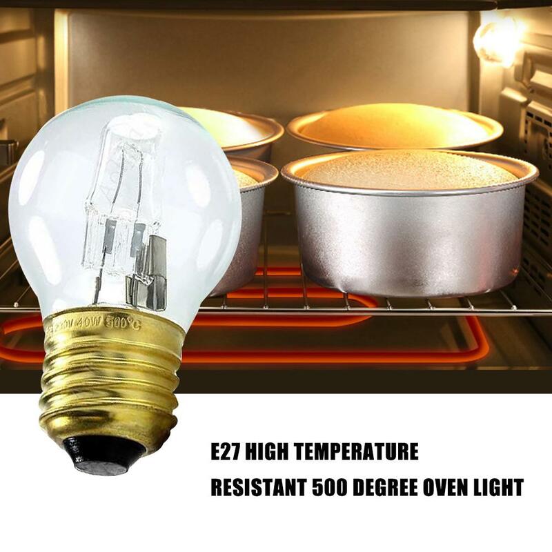 Bulbo de fogão de forno branco quente Lâmpada de cozinha Lâmpadas de microondas, luz de alta temperatura, 40W, 110-250V, 500 graus, E27